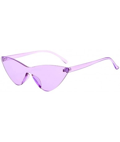 Square Europe and America sunglasses avant-garde hot candy color Glasses - Purple - CU18Q3SX5KI $19.35