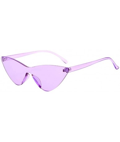 Square Europe and America sunglasses avant-garde hot candy color Glasses - Purple - CU18Q3SX5KI $8.57