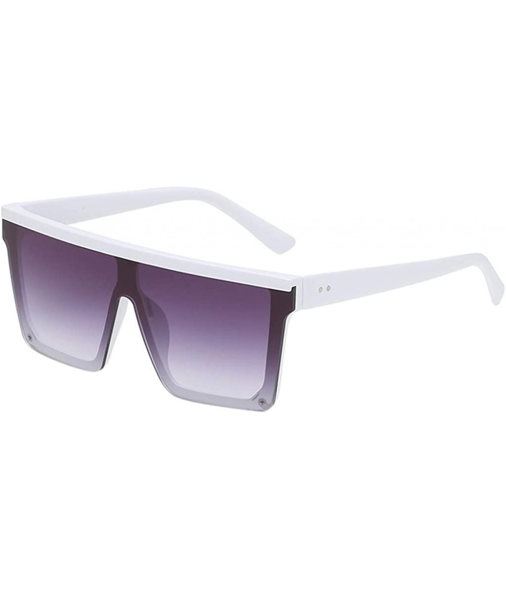 Aviator Oversized Square Sunglasses Men Women Vintage Metal Frame Goggles Colored Lens Eyewear - CA18Z37LAUG $10.98