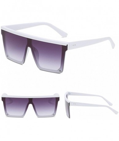 Aviator Oversized Square Sunglasses Men Women Vintage Metal Frame Goggles Colored Lens Eyewear - CA18Z37LAUG $10.98