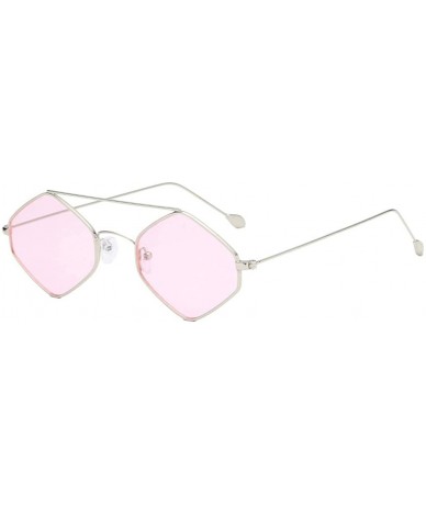 Cat Eye Women's Fashion Cat Eye Shade Sunglasses Women Sunglasses Integrated Stripe Vintage Glasses - Pink - CI18UITW0QG $16.30