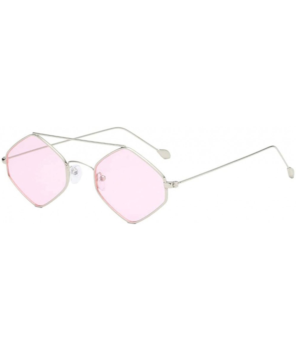 Cat Eye Women's Fashion Cat Eye Shade Sunglasses Women Sunglasses Integrated Stripe Vintage Glasses - Pink - CI18UITW0QG $10.35