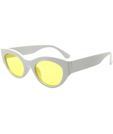 Oval Unisex Retro Vintage Clout Goggles Sunglasses Rapper Oval Shades Grunge Glasses - G - C018D4M0YZC $8.93