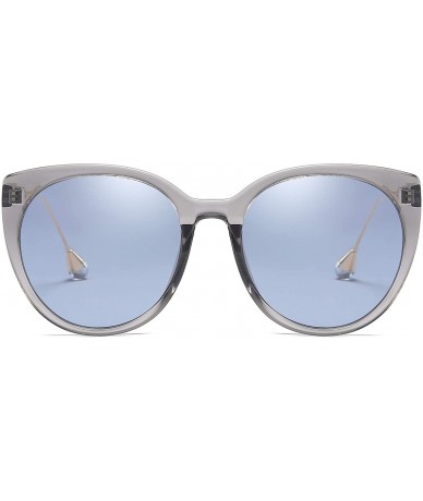 Oversized Cat Eye Polarized Vintage Sunglasses Women Stars Frame Design Oversized B2457 - Grey - CA18KNCCTYM $29.55