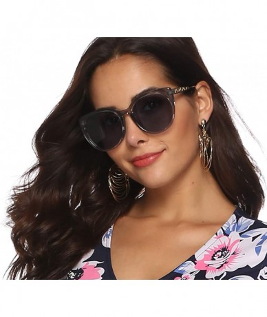 Oversized Cat Eye Polarized Vintage Sunglasses Women Stars Frame Design Oversized B2457 - Grey - CA18KNCCTYM $29.55