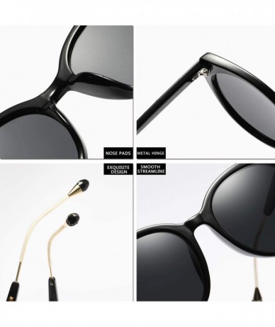 Oversized Cat Eye Polarized Vintage Sunglasses Women Stars Frame Design Oversized B2457 - Grey - CA18KNCCTYM $29.55
