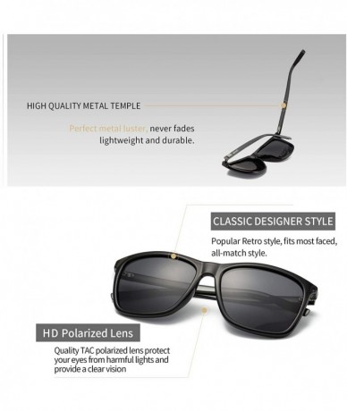 Square Unisex Polarized Sunglasses Classic Men Retro UV400 Brand Designer Square Al Mg Alloy Frame Sun glasses UV400 - CJ1948...