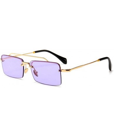 Aviator Narrow Frame Vintage Square Sunglasses Trend Sunglasses - CT18X9AGZOK $42.47