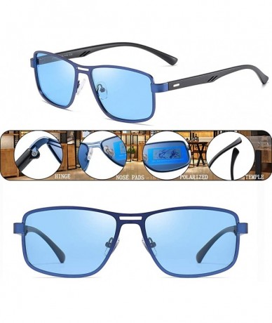 Rectangular Mens Classic Square Sunglasses Driving Polarized Sunglasses for Men UV Protection Fishing Sports Men's Sunglasses...
