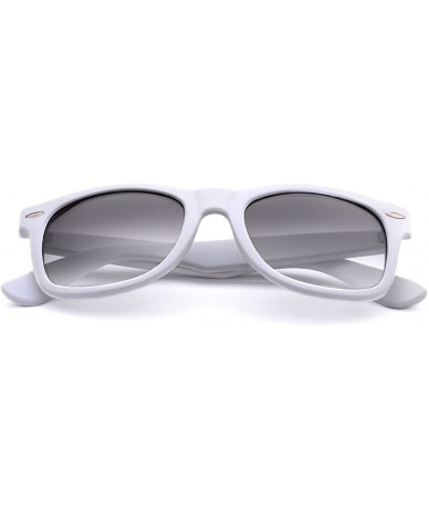 Wayfarer Colorful Retro Fashion Sunglasses - Smooth Matte Finish Frame - White - CX1252TN4PD $11.44