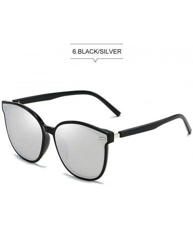 Aviator 2019 Fashion Women Cat Eye Sunglasses Men Cateye Vintage 1940 Black Grey Multi - 1940black Silver - CM18Y4SOHI5 $18.93