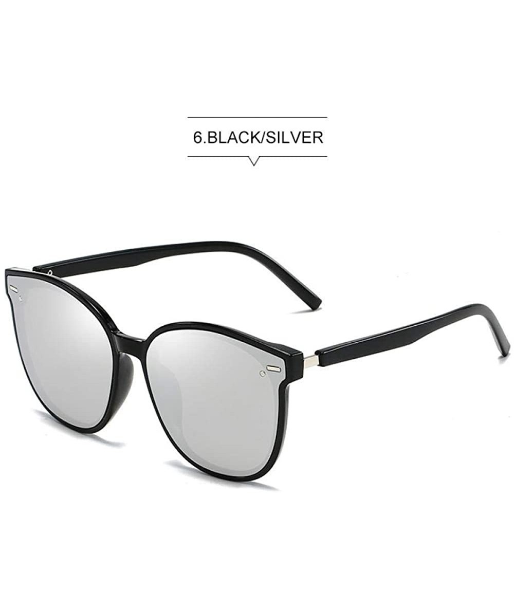Aviator 2019 Fashion Women Cat Eye Sunglasses Men Cateye Vintage 1940 Black Grey Multi - 1940black Silver - CM18Y4SOHI5 $10.10