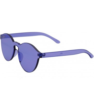 Rimless Transparent Rimless Ultra-Bold Candy Color sunglasses - Purple - CJ1925KZR8U $10.15