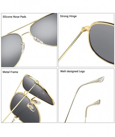 Wayfarer Polarized Aviator Sunglasses for Men/Women Metal Mens Sunglasses Driving Sun Glasses - Pink Lens/Gold Frame - CZ18LG...