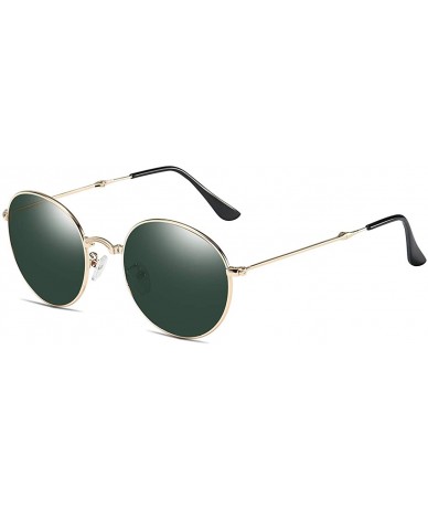 Round HD Vintage Classic Polarized Sunglasses for Men Women Around Rectangular Designer Style UV400 Protection - D - C1197AZE...