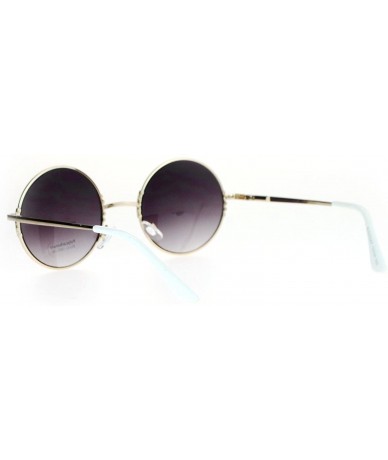 Round Designer Fashion Sunglasses Round Circle Frame Womens Shades UV 400 - White - CQ1875Q5ALH $8.20