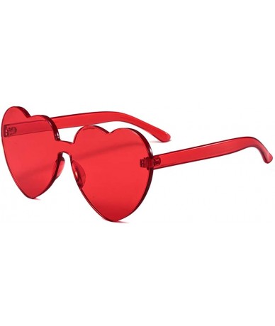 Rimless Heart Sunglasses-Protect Eyes Women Love Rimless Frame Anti-UV Lens Color Sun Glasses Light & Comfortable - CH199XA5M...