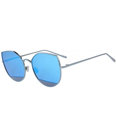 Aviator 2019 New Arrival Women Classic Brand Designer Cat Eye Sunglasses C01 Black - C03 Blue - C018XGE5CR4 $32.83