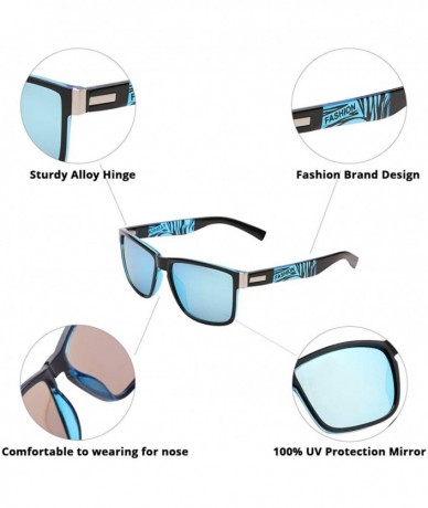 Wrap Polarized Sunglasses Driving Glasses glasses - 2pcs-blue-black - C818IDXT903 $19.86
