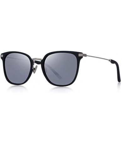 Aviator DESIGN Men/Women Polarized Sunglasses Ultra-light Series UV400 C01 Black - C04 Silver - CB18XE9U3XU $34.21