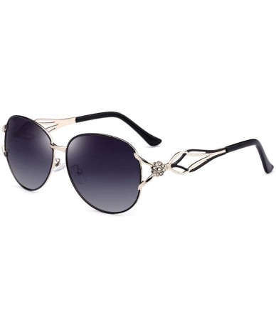 Butterfly Butterfly Sunglasses Polarized Diamond Sunglasses Women Driving Coating Sunglasses - Silver Black - CJ18TXCANLU $51.11