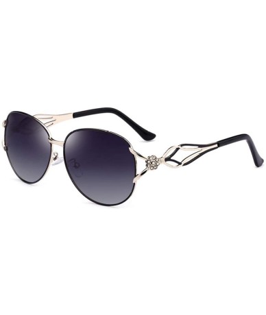 Butterfly Butterfly Sunglasses Polarized Diamond Sunglasses Women Driving Coating Sunglasses - Silver Black - CJ18TXCANLU $34.08