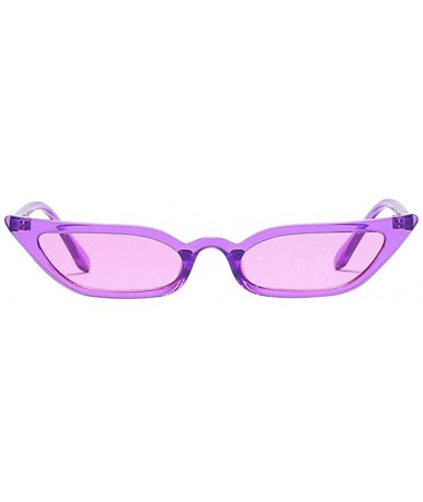 Goggle Vintage Narrow Sun Glasses For Women Men Lightweight Sunglasses - CL1986TS8AS $19.17
