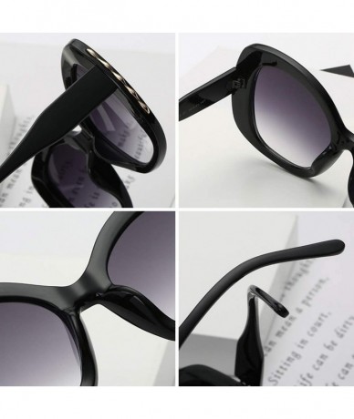 Oval fashion Shade Sunglasses Retro glasses Men and women Sunglasses - Yellow - C418LIU4N50 $10.69