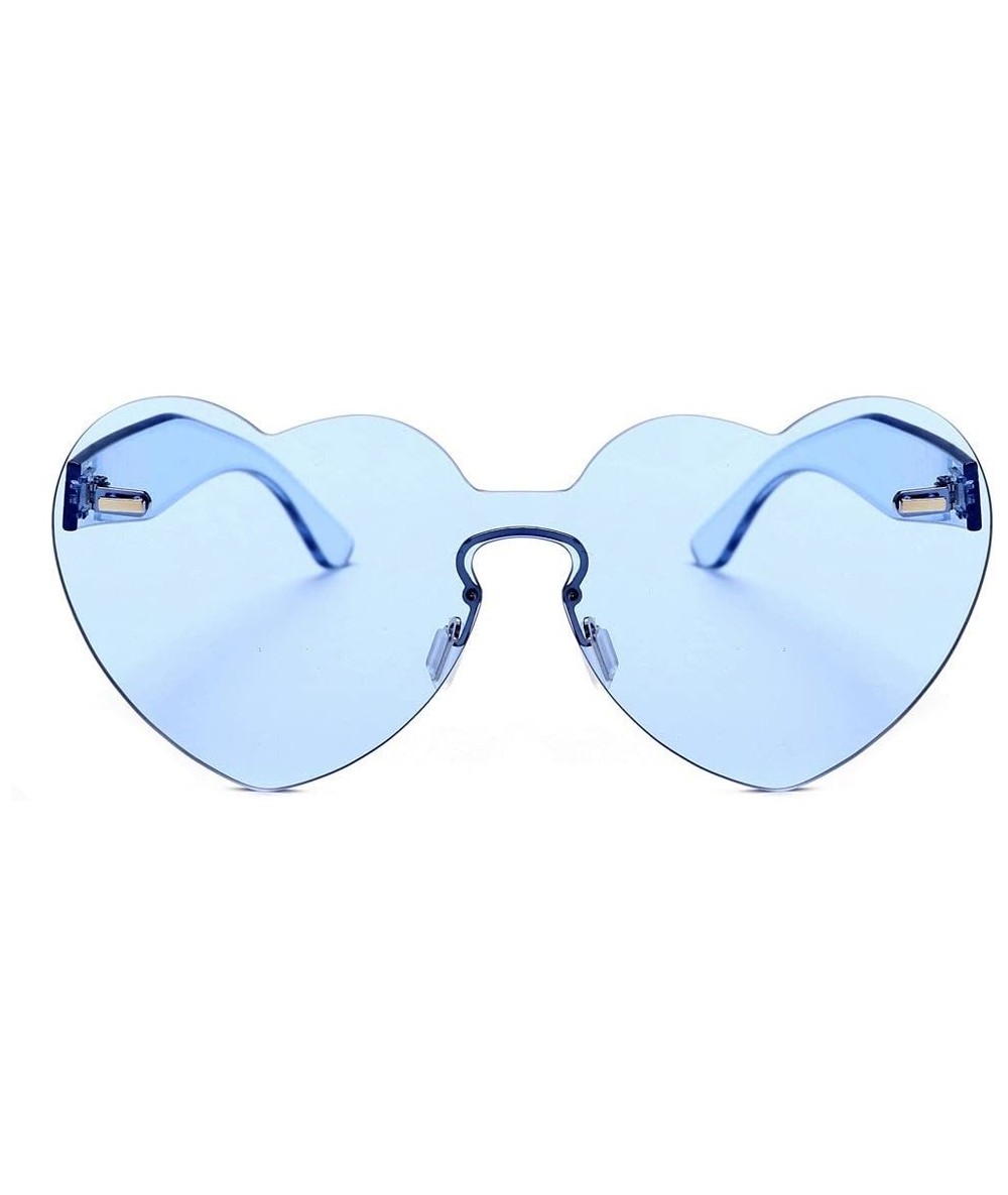 Cat Eye Sunglasses Women Fashion Heart-Shaped Shades Sunglasses Integrated UV Candy Colored Glasses(A) - A - CD195Q3OR26 $11.38