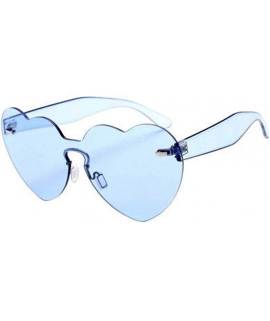 Cat Eye Sunglasses Women Fashion Heart-Shaped Shades Sunglasses Integrated UV Candy Colored Glasses(A) - A - CD195Q3OR26 $11.38