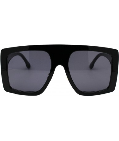 Square Womens Super Oversized Square Sunglasses Modern Fashion Shades UV 400 - Black (Black) - CJ194G709R7 $9.75