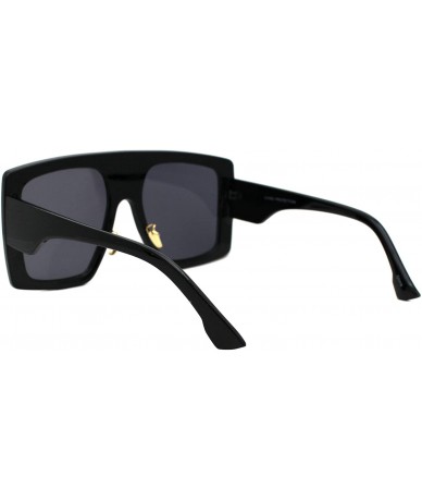 Square Womens Super Oversized Square Sunglasses Modern Fashion Shades UV 400 - Black (Black) - CJ194G709R7 $9.75