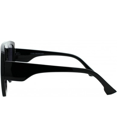 Square Womens Super Oversized Square Sunglasses Modern Fashion Shades UV 400 - Black (Black) - CJ194G709R7 $9.75
