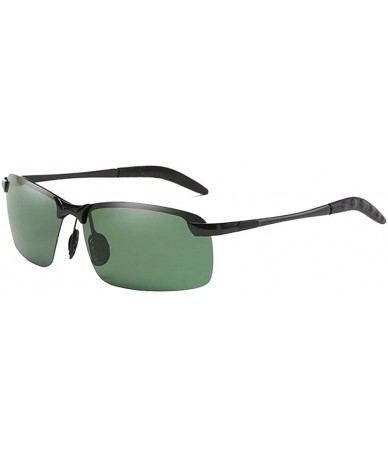 Sport Sport Polarized Sunglasses Mens Driving aviator Sun Glasses men polarized shades - Black/Green - CC184AC3NSE $11.81
