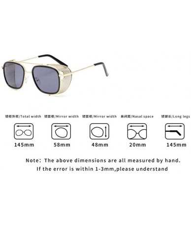 Square Fashion Sunglasses Designer Protection Eyewear - Red - C518A2SKEAU $15.98