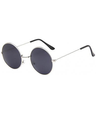 Sport Women Men Vintage Retro Driving Round Frame Glasses-Unisex Sunglasses Eyewear - A - CT18Q53R8EO $8.69