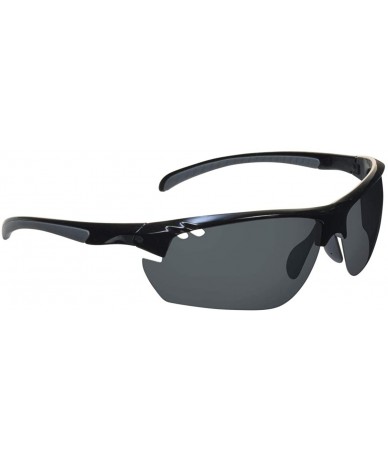 Rimless Polarized Sport Sunglasses Adjustable Nose Piece Fishing Cycling Golf - Black Smoke - CU193KU3YQ8 $16.14