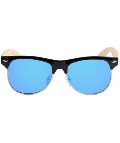 Rimless Decoration Semi Rimless Sunglasses Protection - Blue - C51997LZ9DA $26.27