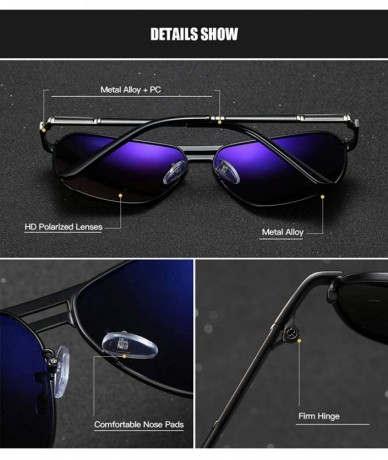 Aviator Men Polarized Sunglasses For Women Oval Aloy Frame Sun Glasses Driving Glasses 90092 - Brown - C918WSET34U $11.55
