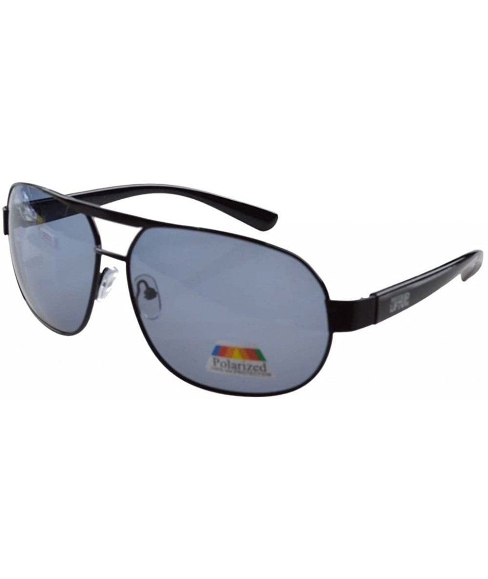 Aviator Pilot Polarized Sunglasses Night Vision Driving Glasses Include Case - Black - CZ11MAEFEE7 $17.35