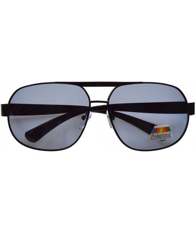 Aviator Pilot Polarized Sunglasses Night Vision Driving Glasses Include Case - Black - CZ11MAEFEE7 $17.35