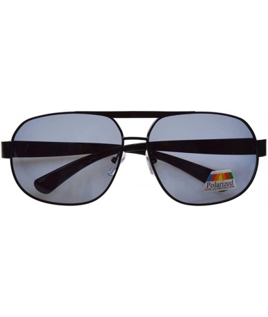 Aviator Pilot Polarized Sunglasses Night Vision Driving Glasses Include Case - Black - CZ11MAEFEE7 $10.93