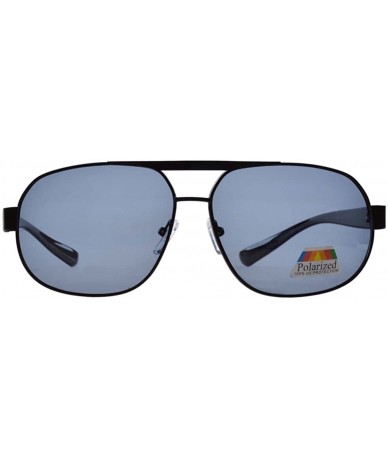 Aviator Pilot Polarized Sunglasses Night Vision Driving Glasses Include Case - Black - CZ11MAEFEE7 $17.35