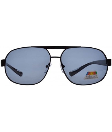 Aviator Pilot Polarized Sunglasses Night Vision Driving Glasses Include Case - Black - CZ11MAEFEE7 $10.93