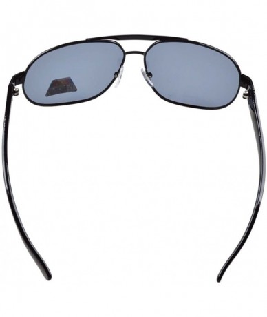 Aviator Pilot Polarized Sunglasses Night Vision Driving Glasses Include Case - Black - CZ11MAEFEE7 $17.35