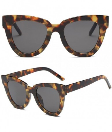 Square Women Fashion Retro Cat Eye Sunglasses Designer Square Frame Eyeglass Shades New - Bngy - CM18WAEHGRY $8.74