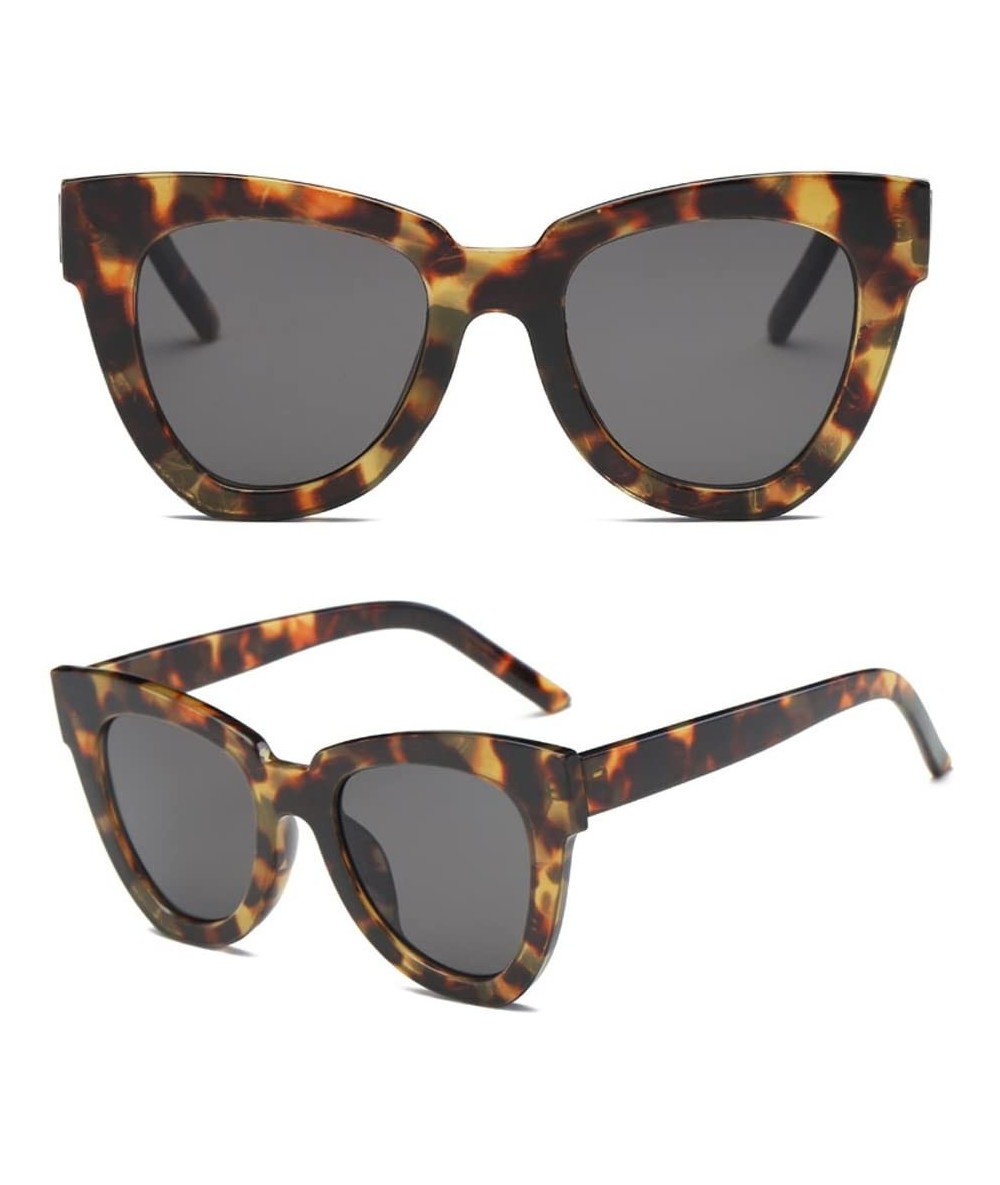 Square Women Fashion Retro Cat Eye Sunglasses Designer Square Frame Eyeglass Shades New - Bngy - CM18WAEHGRY $8.74
