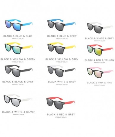 Square Women Fashion Square Polarized Sunglasses Classic Vintage Shades Rivet Sun Glasses Goggles UV400 - C4199QCNWG2 $10.24