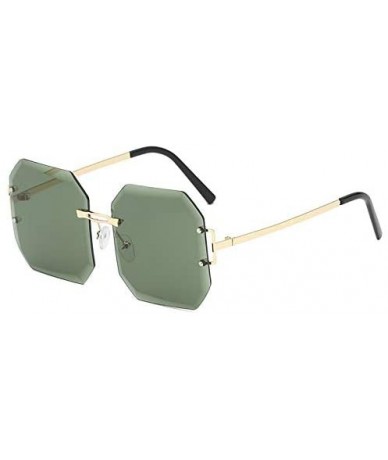 Rimless Women Square Sunglasses Designer Rimless Shades Sun Glasses Luxury Ladies Eyewear - 1 - CX18Y5DZD6Z $18.92