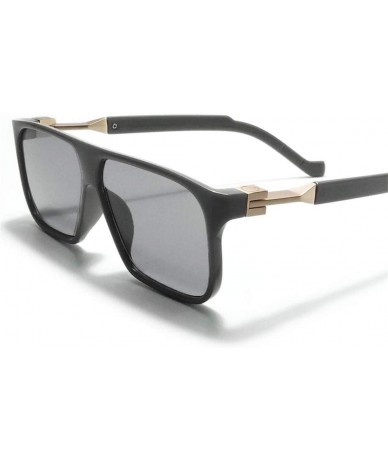 Goggle Sunglasses for Mens Rectangle Sunglasses Men Retro Vintage Glasses Black - Black - CY194NACUGW $43.24